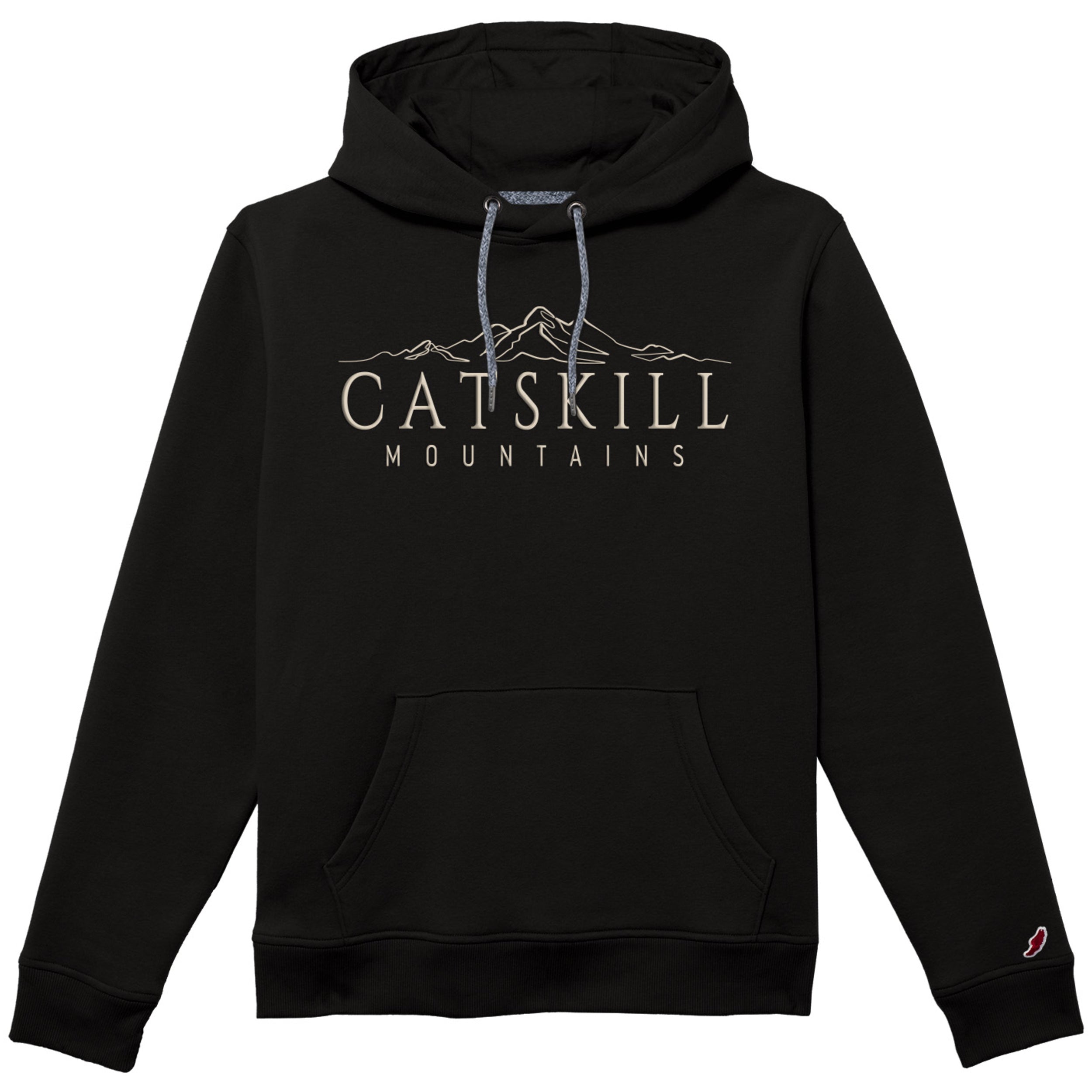 1991 Hoodie by League Apparel Black with cream embroidery