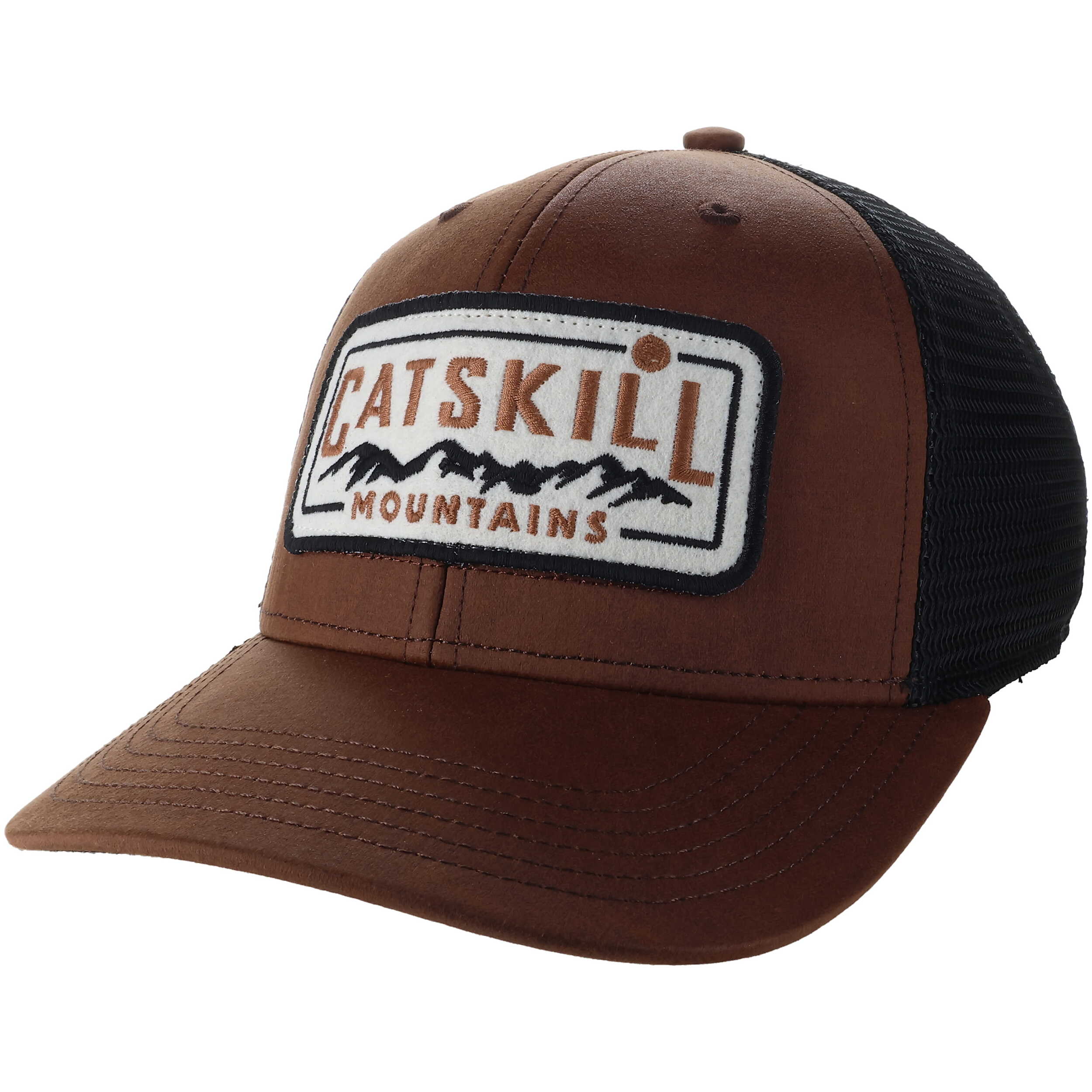 The Legacy Trucker Hat - Black/Caramel Suede