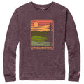 Victory Falls Long Sleeve T-shirt Heather- Shine on/Maroon