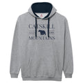 The Legacy Essential Colorblock Hoodie - Heather/Navy Embroidery