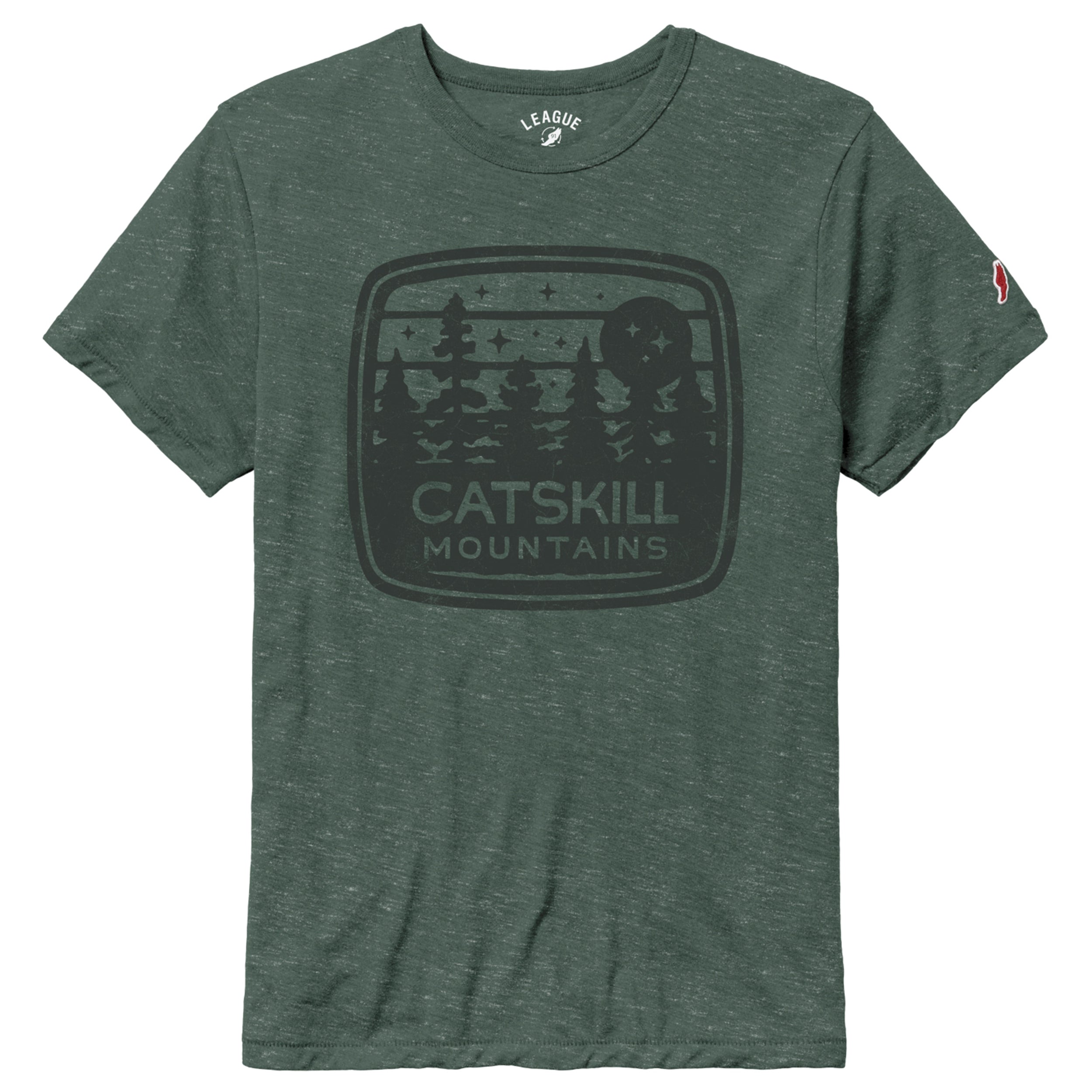 Premium Legacy Heather T-Shirts - Through the Trees/Hunter Green