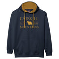 The Legacy Essential Colorblock Hoodie - Navy/Autumn Blaze Embroidery