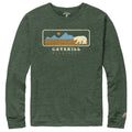Victory Falls Long Sleeve T-Shirt- Send Me a Postcard/Heather Vintage Hunter Green